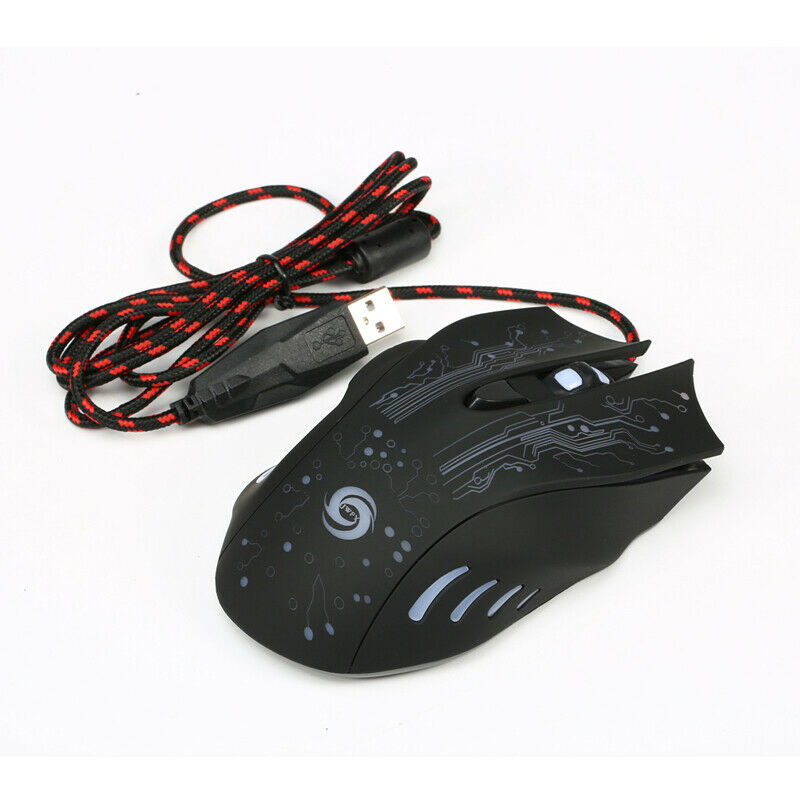 USB Wired LED Light 6 Buttons 3200 DPI Mice Backlight Esports Laptop Game Mouse