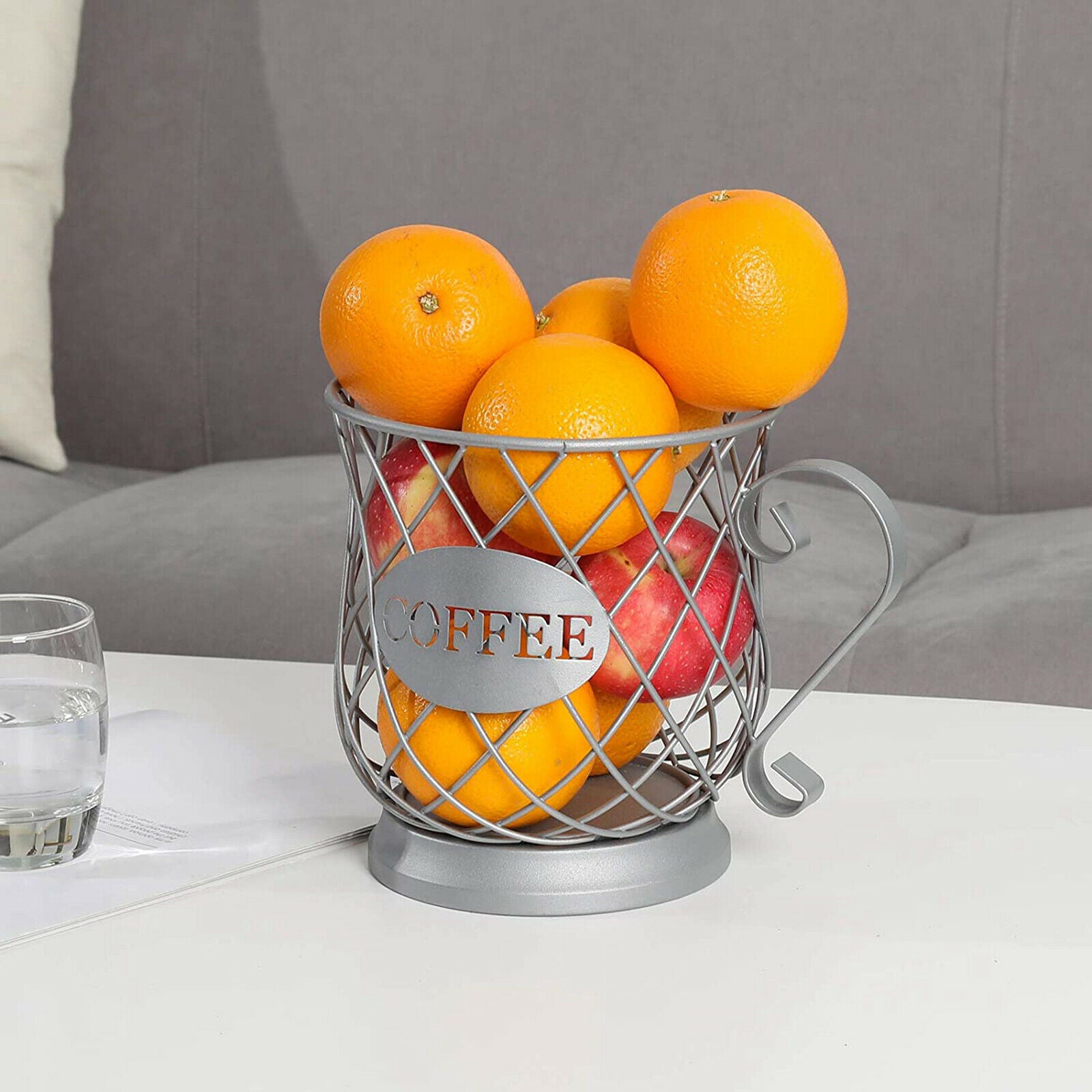 Espresso Coffee Pod Holder Mug Cup Fruit Storage Basket Large Capacity