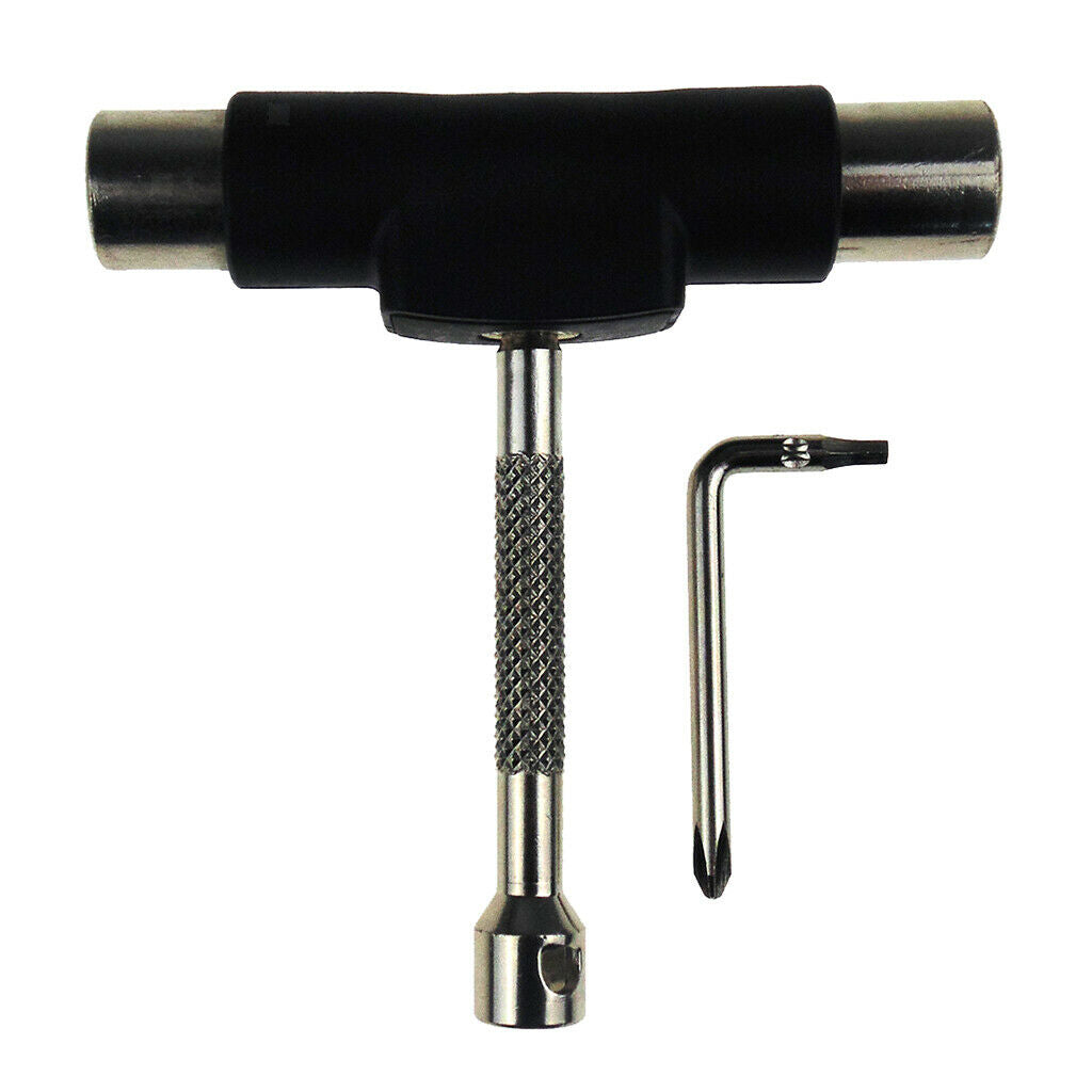 Skateboard Skates Assembly Repair Tool Wrench w/ 3/8", 1/2", 9/16" Socket