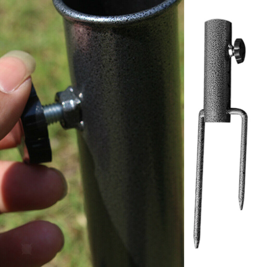 Adjustable Beach Umbrella Base Stand Outdoor Metal Parasol Holder Anchor