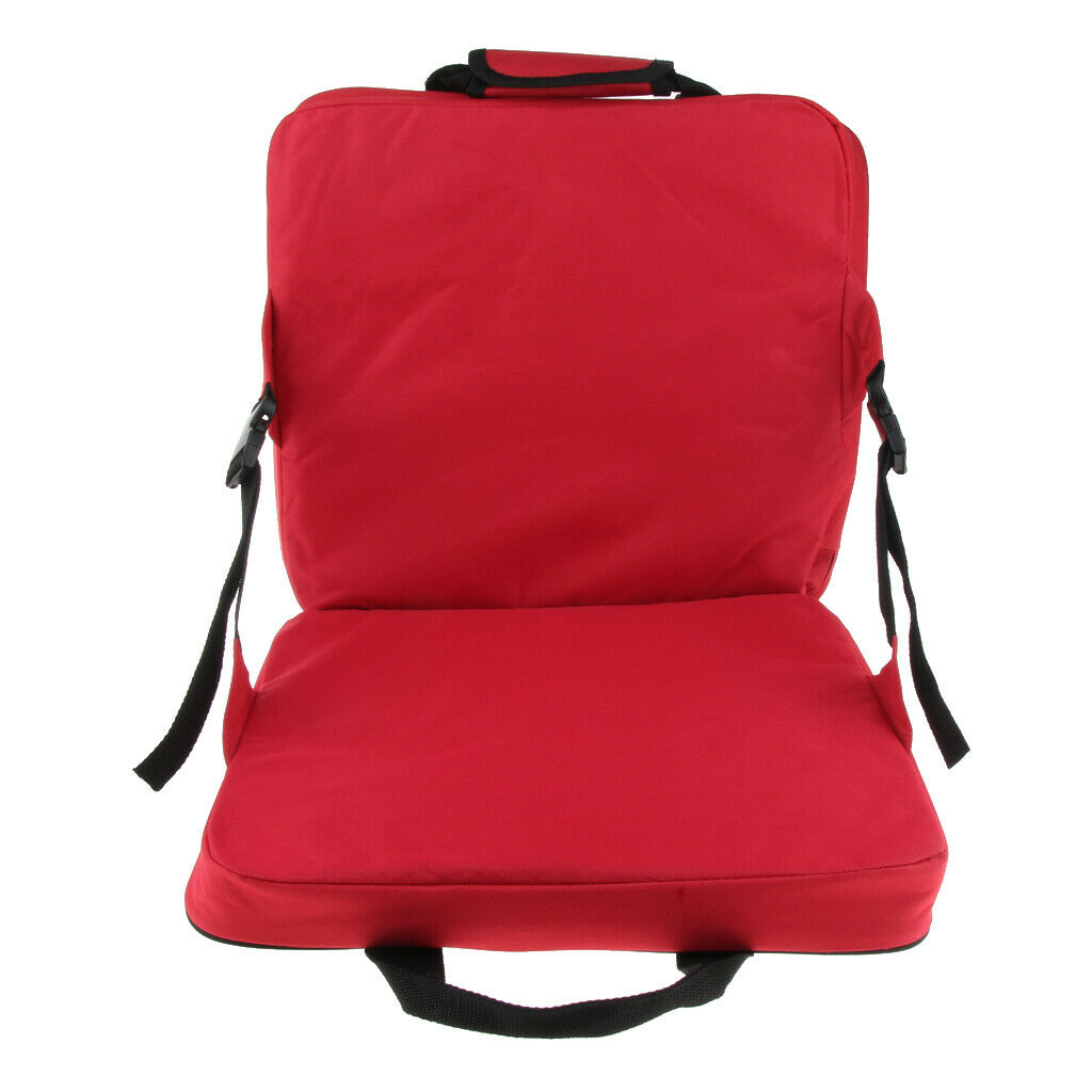 2x Portable Stadium Seat Cushion with Backs Folding Bleacher Seats Cushions