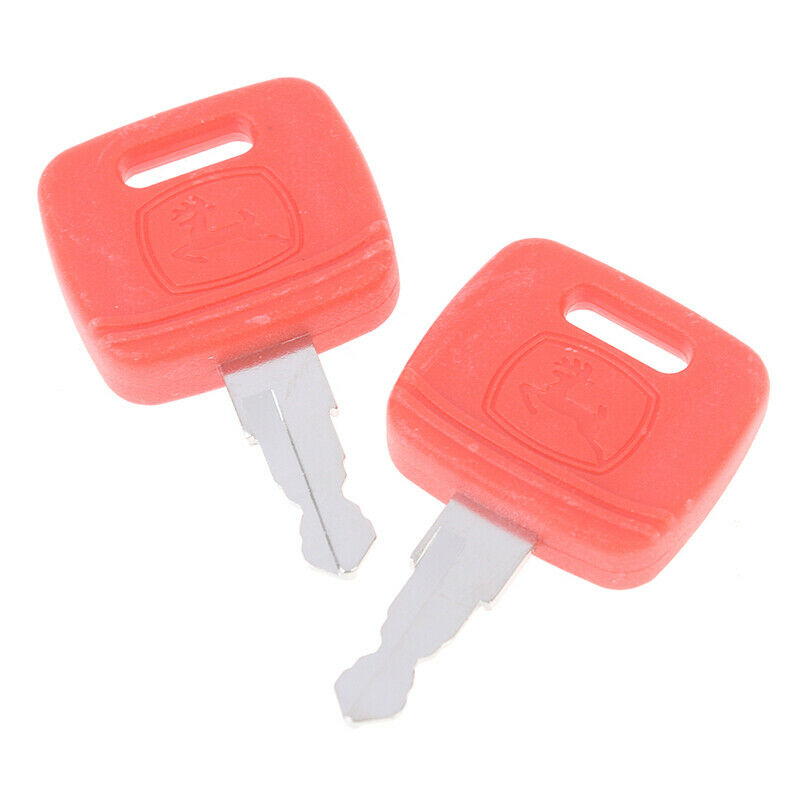 2Pcs For John Deere Tractor Ignition Keys OEM RE183935 RE43492 RE715.l8