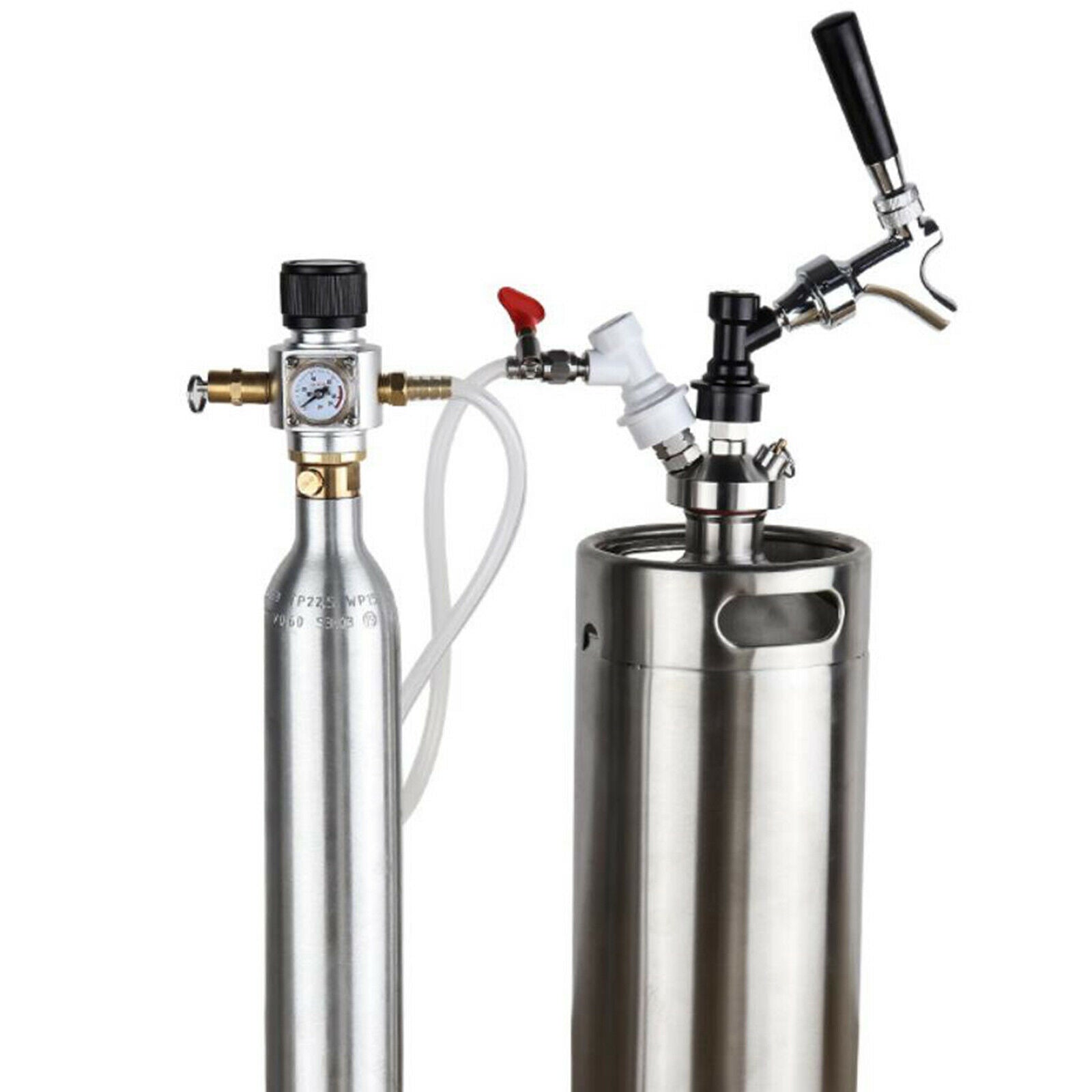Mini Gas Regulator CO2 Charger Kit Keg Charger for Soda Maker Sparkling