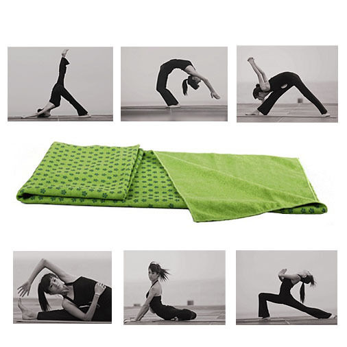 Green Yoga Towel Non-slip drape Soft Slip Resistant Eco-Friendly Yoga Mat