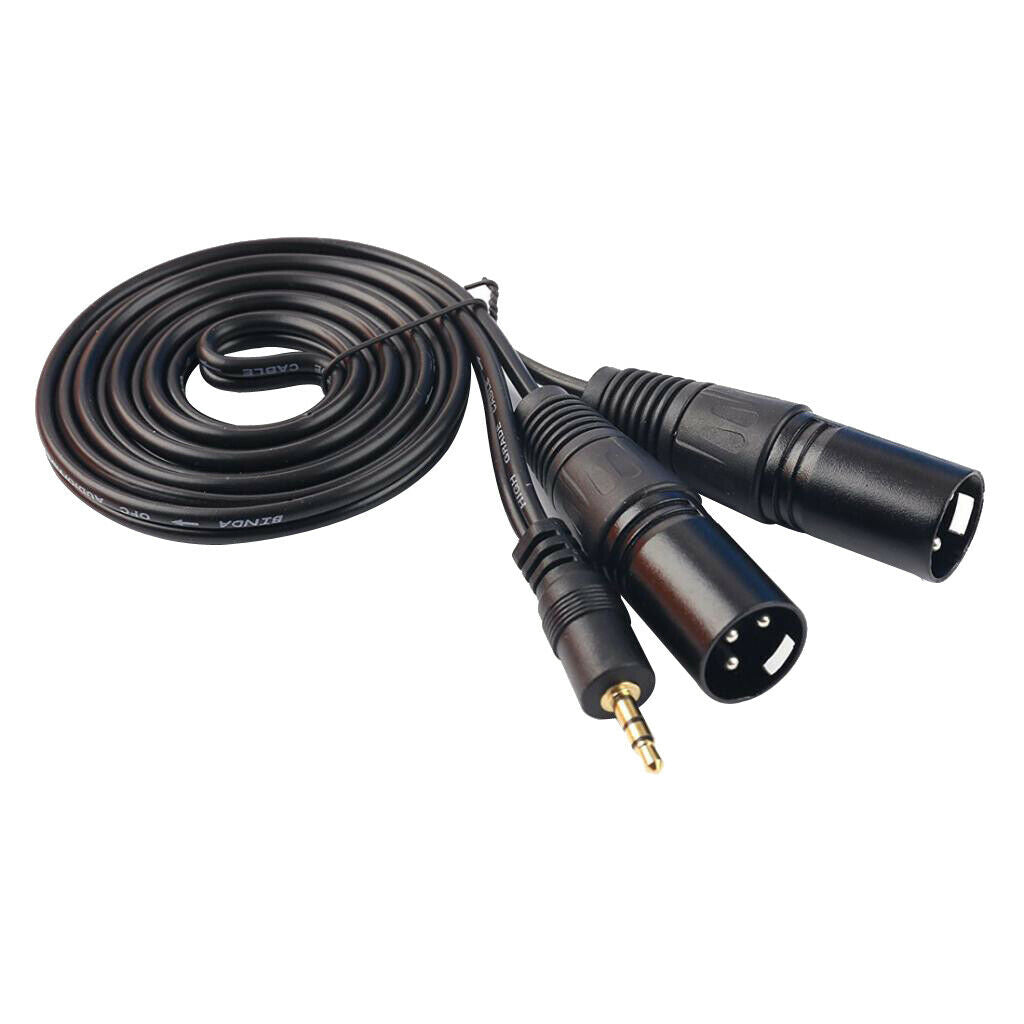 3.5mm () 1/8 "stereo Male to Dual Male XLR Adapter Cable