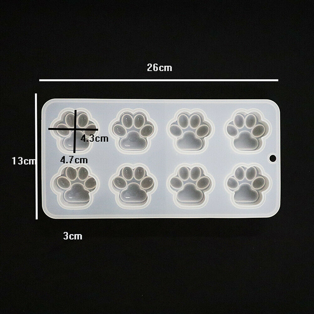 8-Cavity Cartoon Cat Claw Silicone Mold Crystal Epoxy Casting DIY Making Crafts