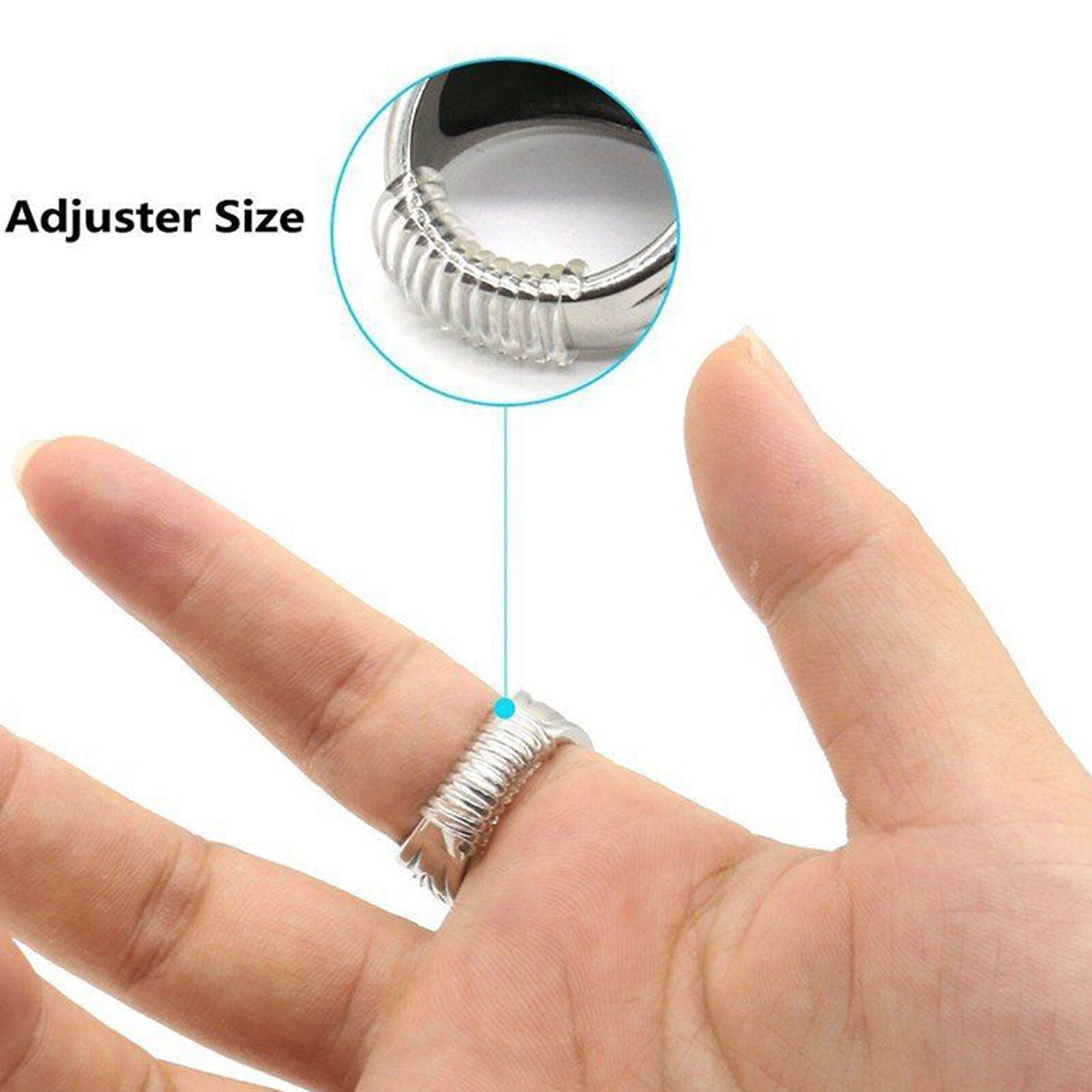 Ring Size Adjuster Reducer Resizing Guard Tightener Ring Spring Rope