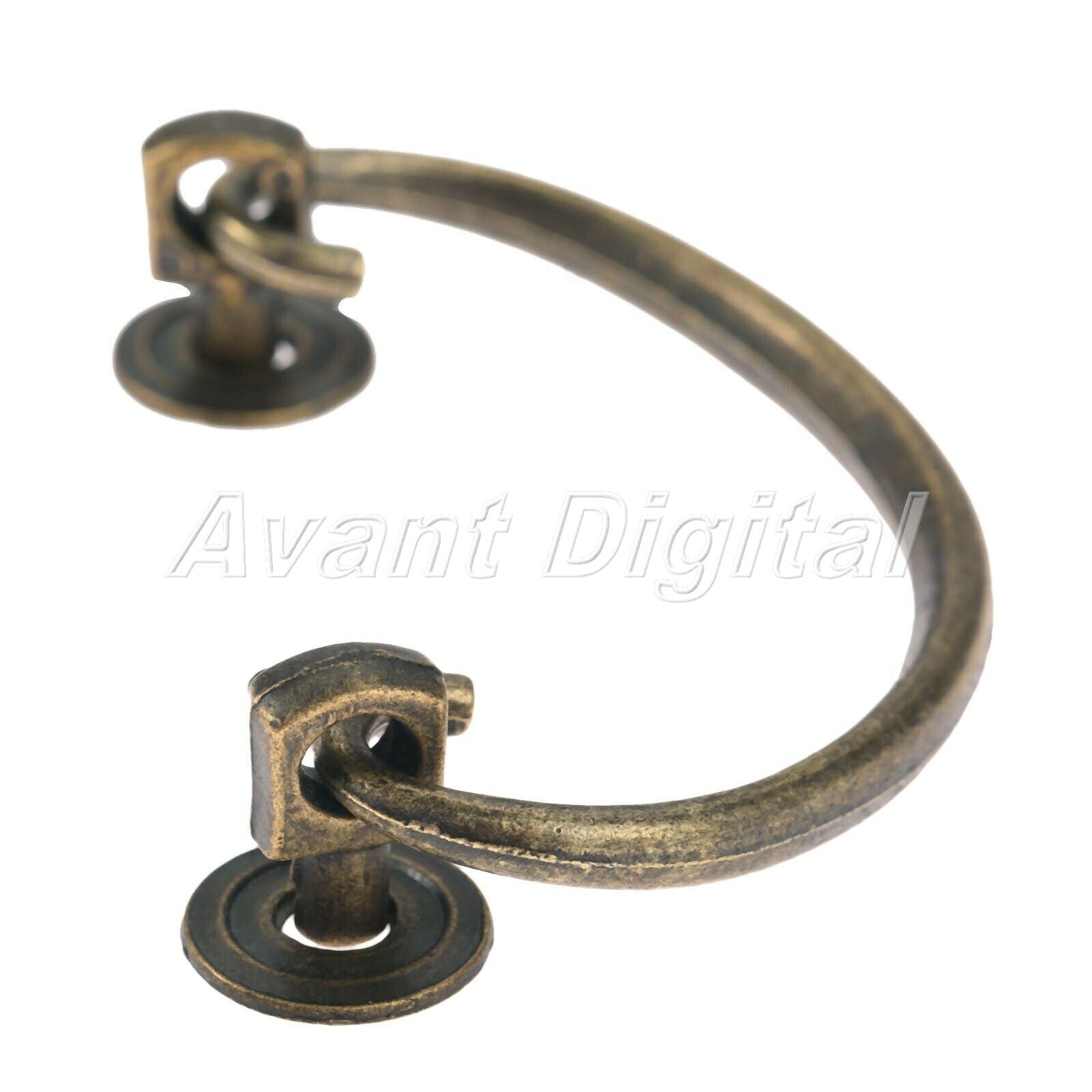Zinc Alloy Retro Cabinet Drawer Pull Knob Gift Case Jewelry Box Door Handle Ring