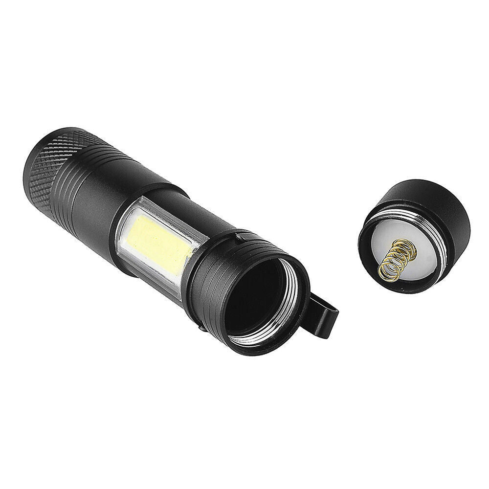 Mini Portable Flashlight 2000LM Q5 LED COB Torch Lamp Penlight 4 Modes