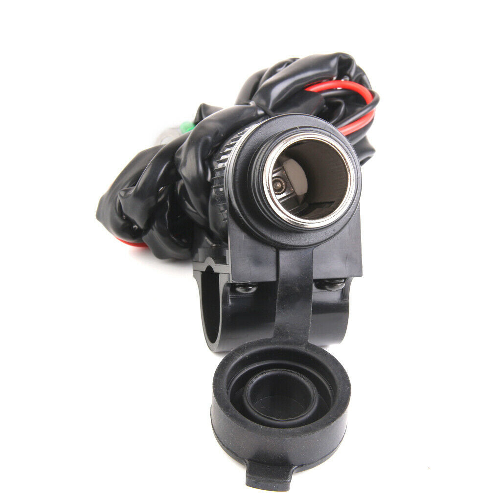 12V Car Autobike Cigarette Lighter Power Socket Plug Outlet with Bracket