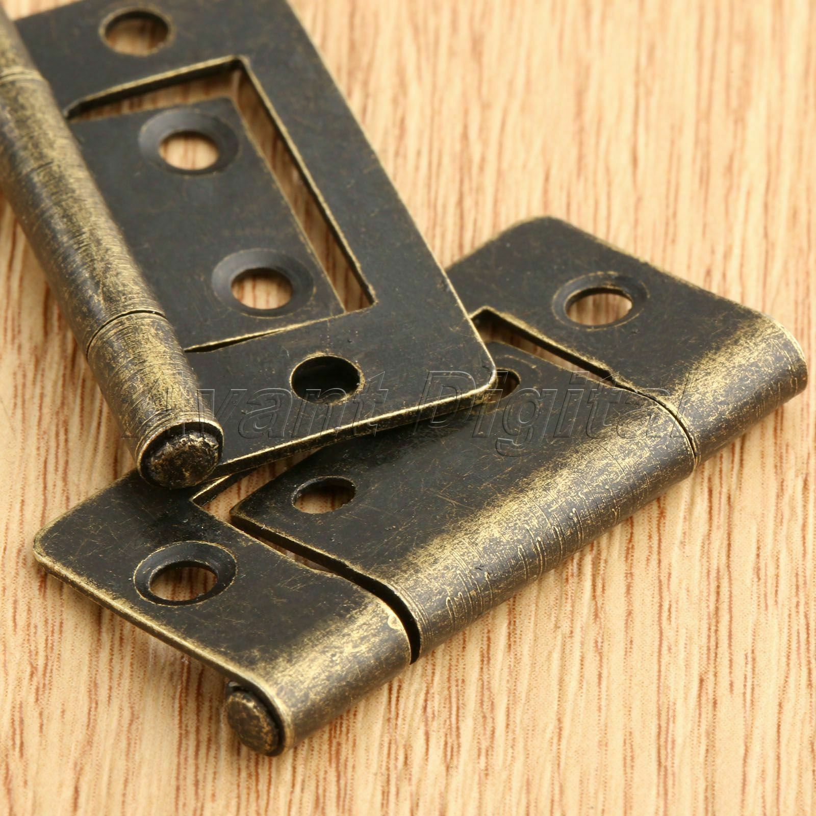 2pcs Retro Jewelry Box Chest Cabinet Hinges Furniture Door Flush Hinge 38mm*20mm