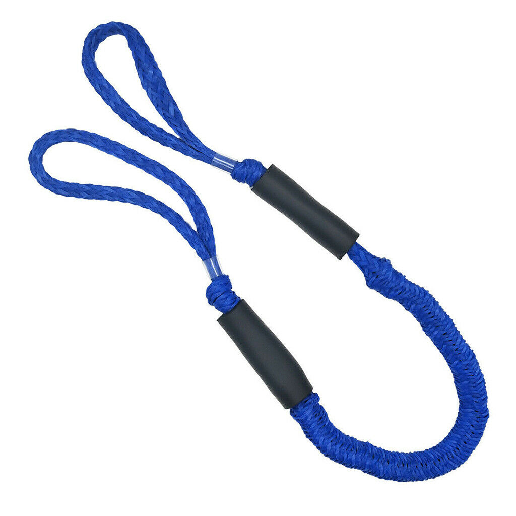 2 Pack Bungee Dock 4 ft for Boat Jet Ski PWC Kayaks Anchors Tie Down Blue