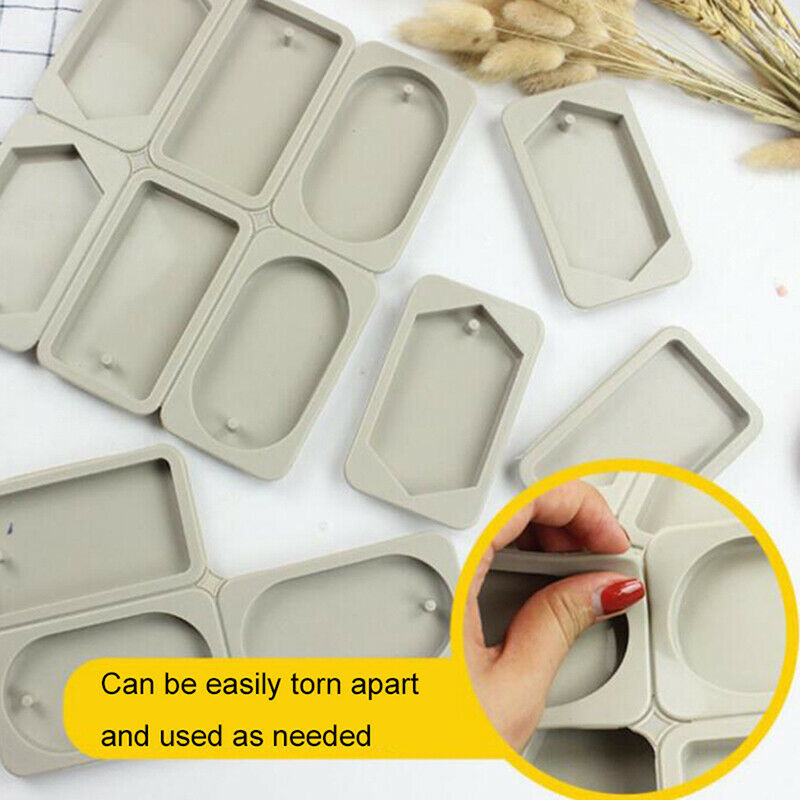 DIY Silicone Tablets Molds Hanging Ornaments Wax Molds Flower Soap MoldBDAU