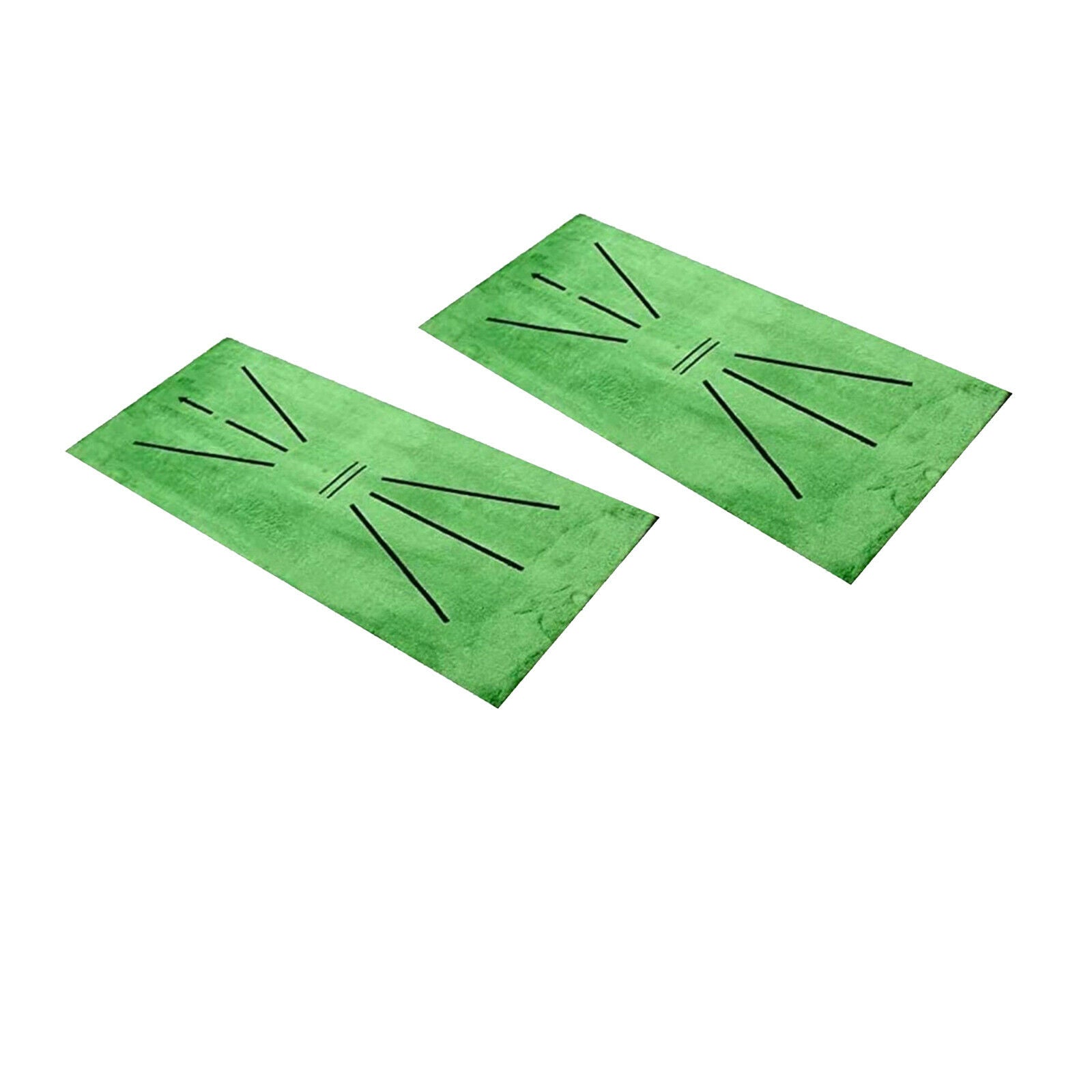 2pcs Practice Mat for Swing Detection Portable Foldable Golf Batting Mat