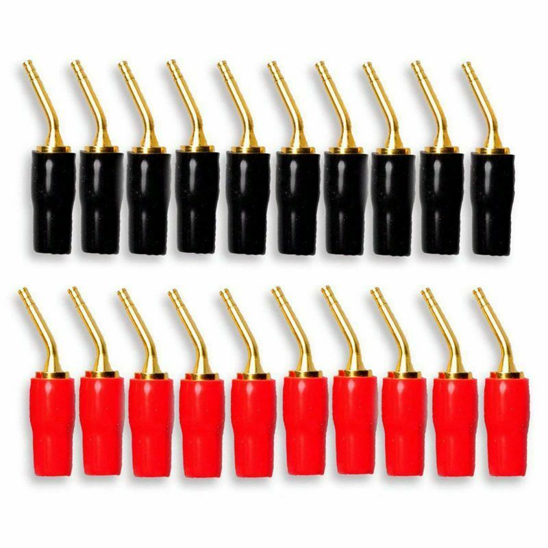 10-Pair 2mm Banana Plug Pin Screw Type, Audio Speaker Cable Connector Copper GA9