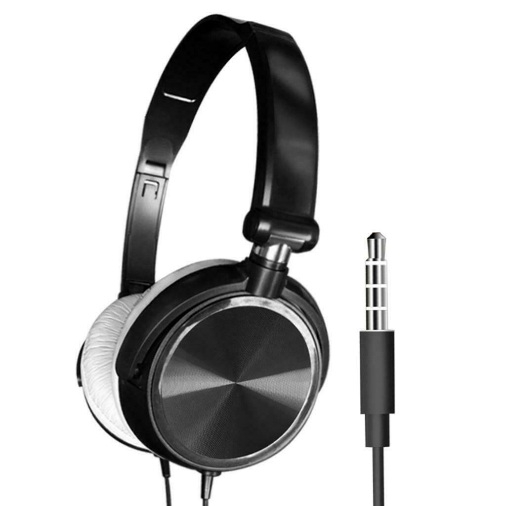 S1 3.5mm Wired Headset Stereo Soft Earpads Over Ear Headphones - Black