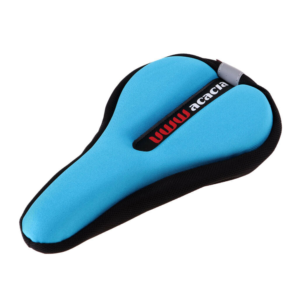Bike Bicycle Cycling Thick Soft Comfort Saddle Cushion Seat Pad Cover Blue