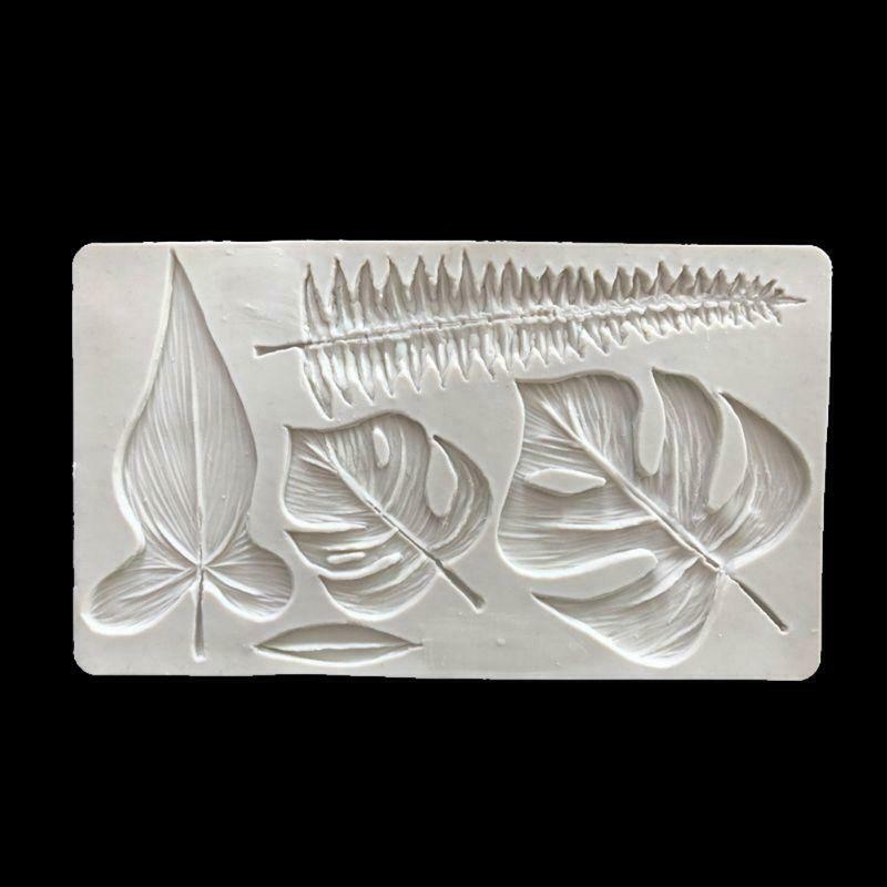 Tropical Theme Palm Leaves Silicone Mold Clay  Mold DIY Cookies Cake Decorating