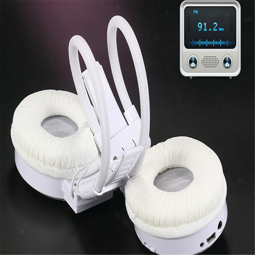 Foldable Wireless Headset, Sports Headphones Supports FM Radio,TF Card, Aux, LCD