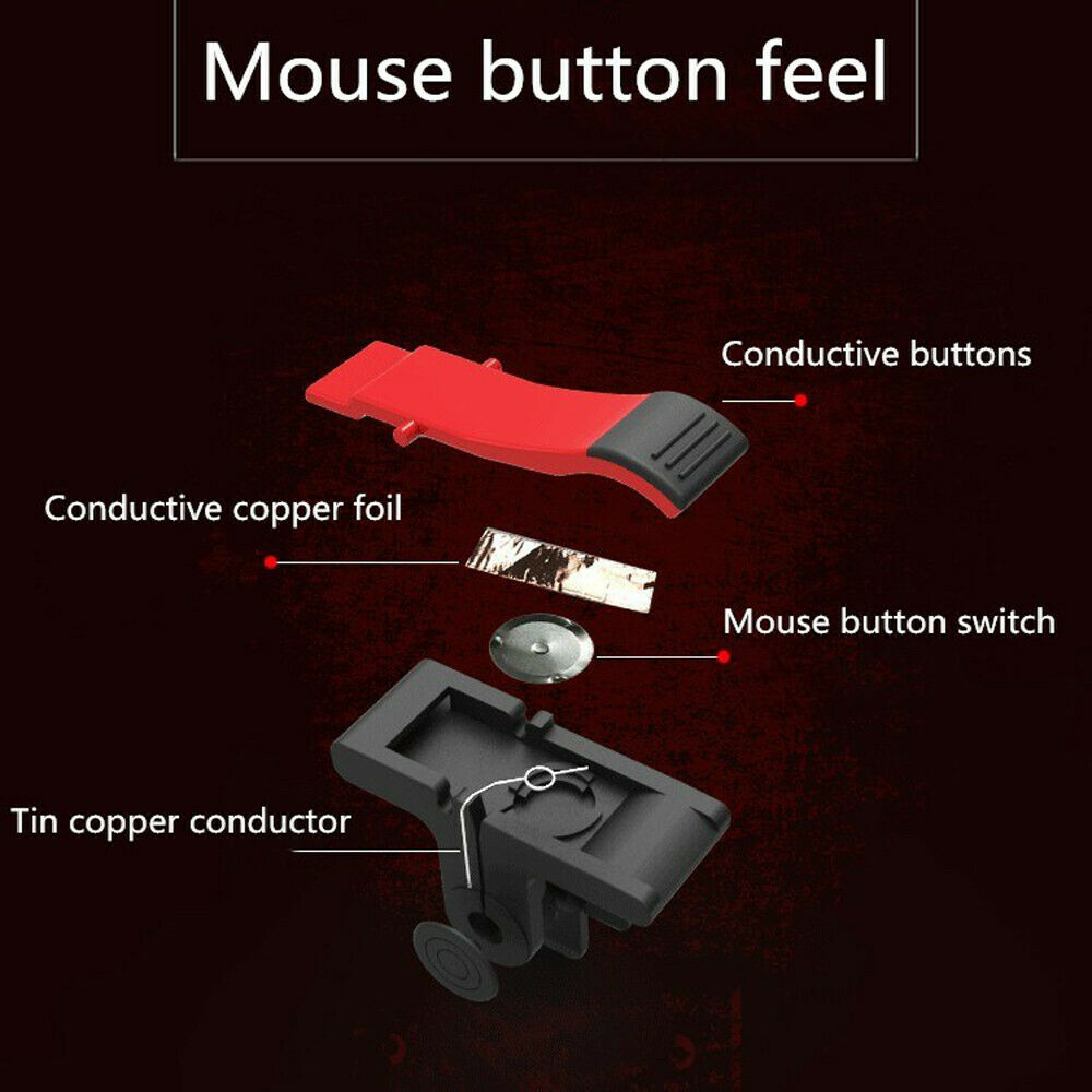 Phone Mobile Gaming Trigger Fire Button Handle For L1R1 Shooter Controller