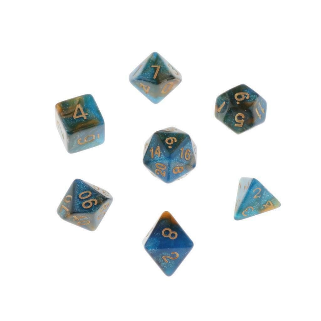 14 Pack Multi-sided Dice Set for DND MTG Table Games D4 D6 D8 D10 D12 D20