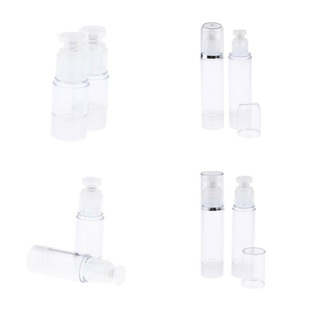 8pcs Refillable Cosmetic Foundation Skin Care Container Airless Pump Bottles