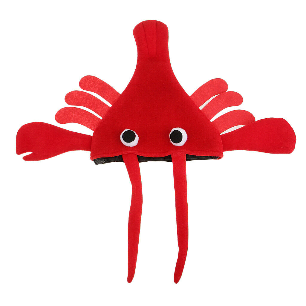 Funny Red Plush Halloween Cartoon  Animal Hat Adults Teens Party Festive