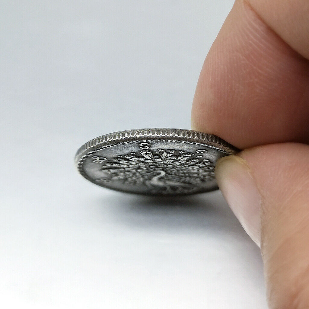 Hand Carved Commemorative Coin Myanmar Peacock Collection Pendant Gifts