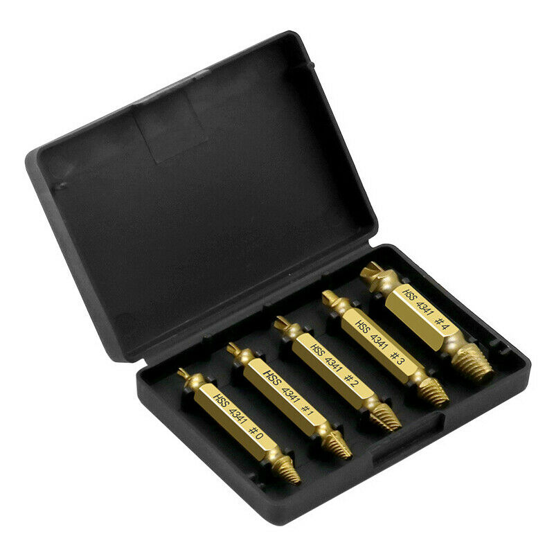 Screw Extractor Speed Out Drill Bits Set Broken Bolt Remover Tool 5Pcs/Set