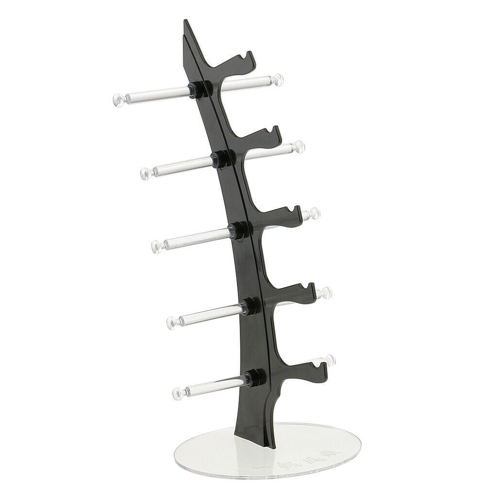 5 Pairs Sunglasses Holder Rack Glasses Show Display Stand Organizer Black