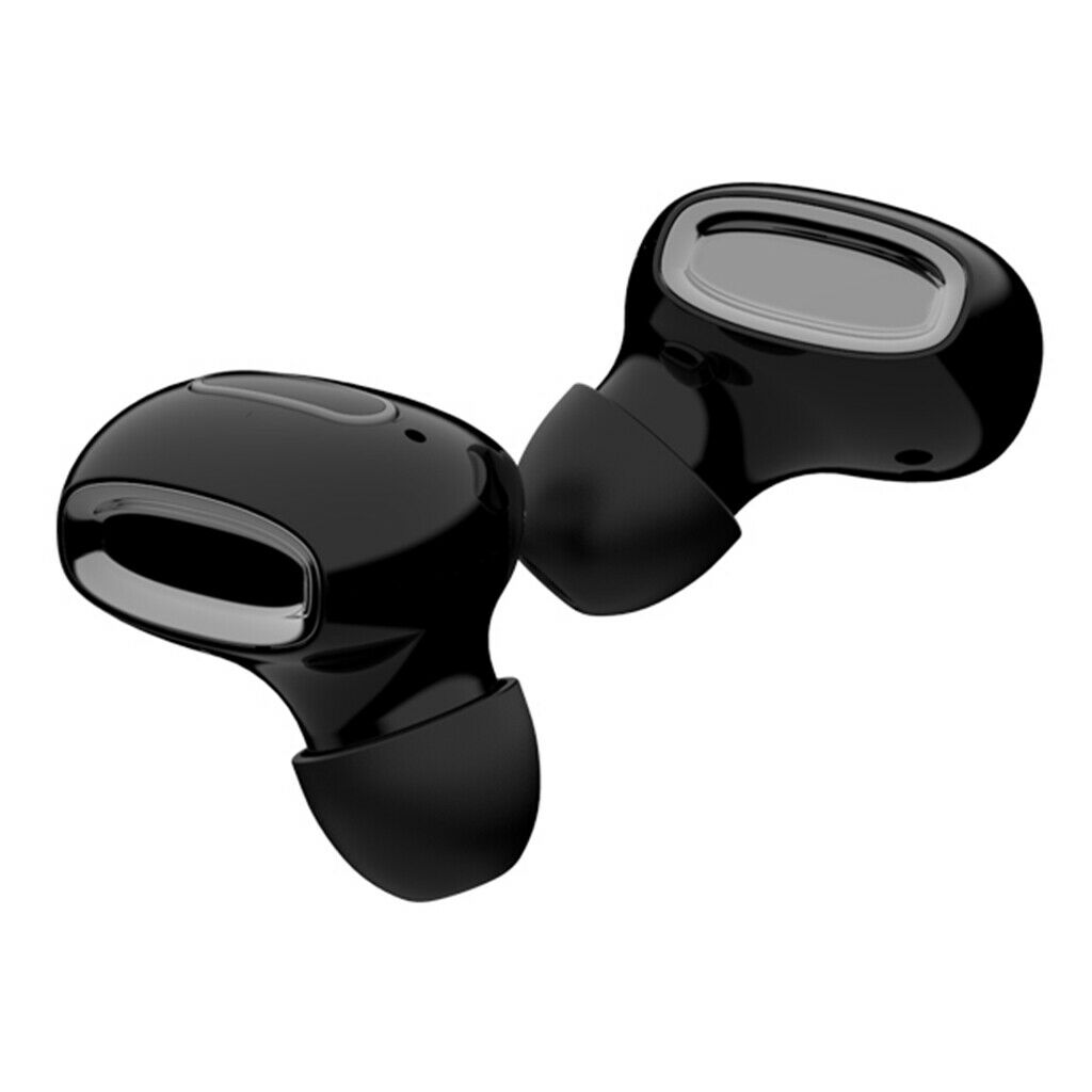 Wireless Earphones Double Ears Mini Stereo Bluetooth Headset Bass Black