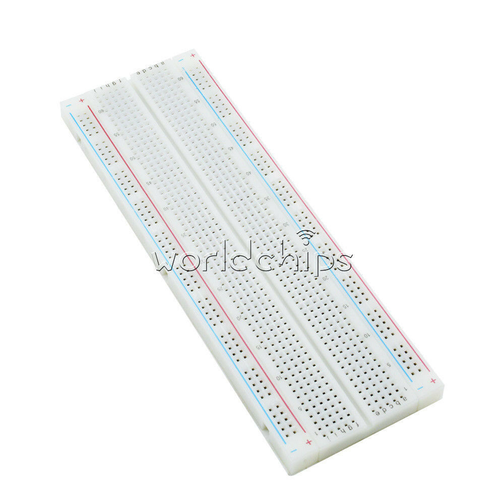 2Pcs MB-102 Solderless Breadboard Protoboard 830 Tie Points 2 buses Test Circuit