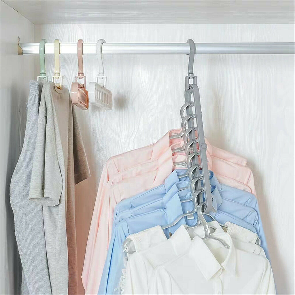 Set of 12 Multiport 9 Slots Space Saving  Coat Rack