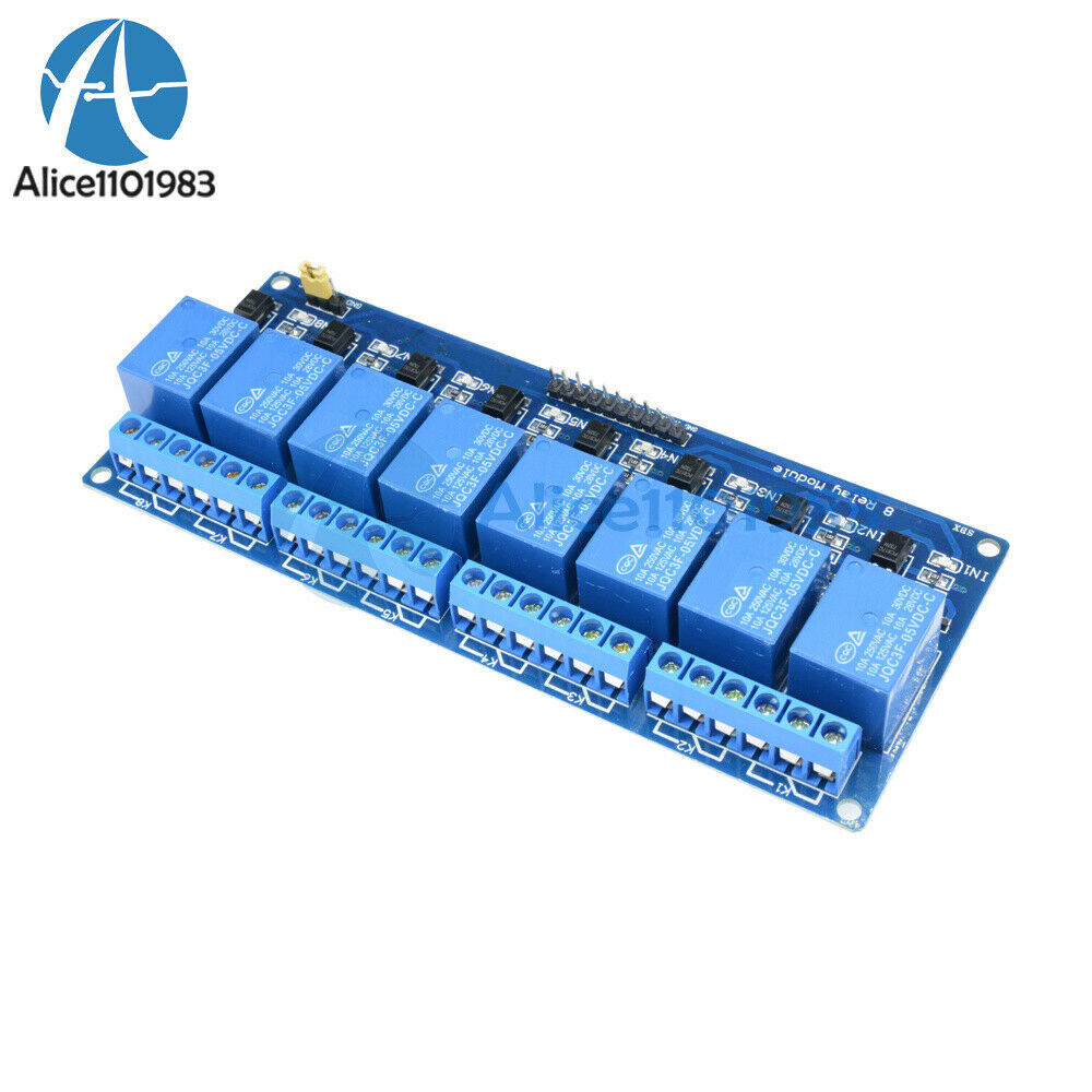 5V Eight 8 Channel Relay Module With optocoupler For PIC AVR DSP ARM Arduino DIY