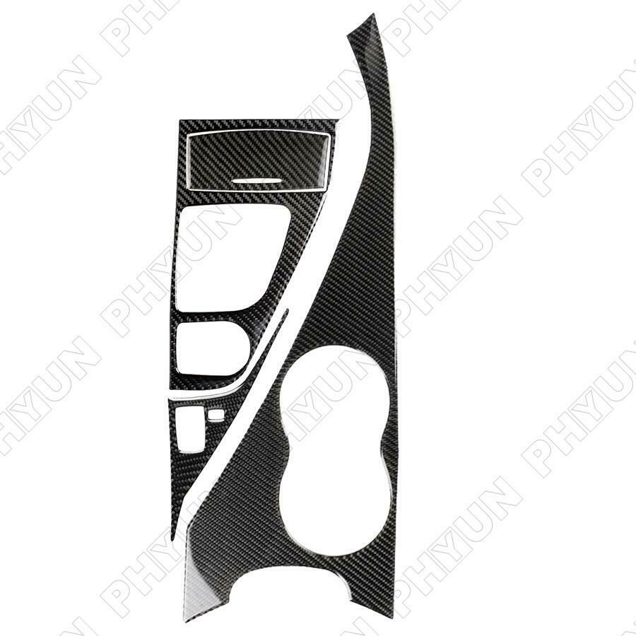 1x Carbon Fiber Console Water Cup Holder Gear Shift Panel For Infiniti Q50 Q60