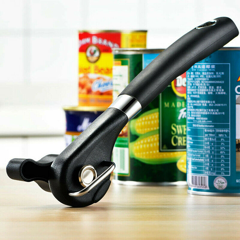 Professional Manual Tin Can Opener Safe Cut Lid Smooth Edge Side Stainless SteDD