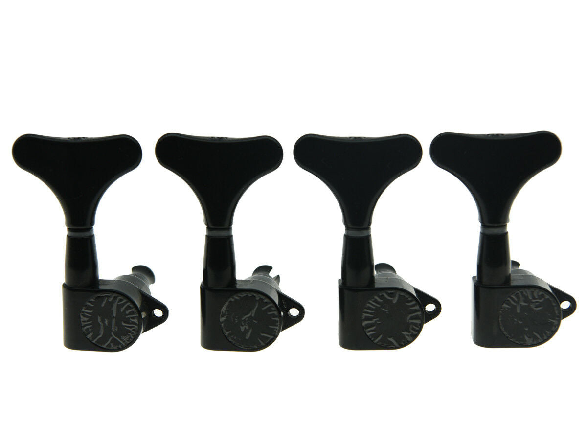 Black Right Handed Sealed Bass Tuners Tuning Pegs 4 String Bass Machine Heads