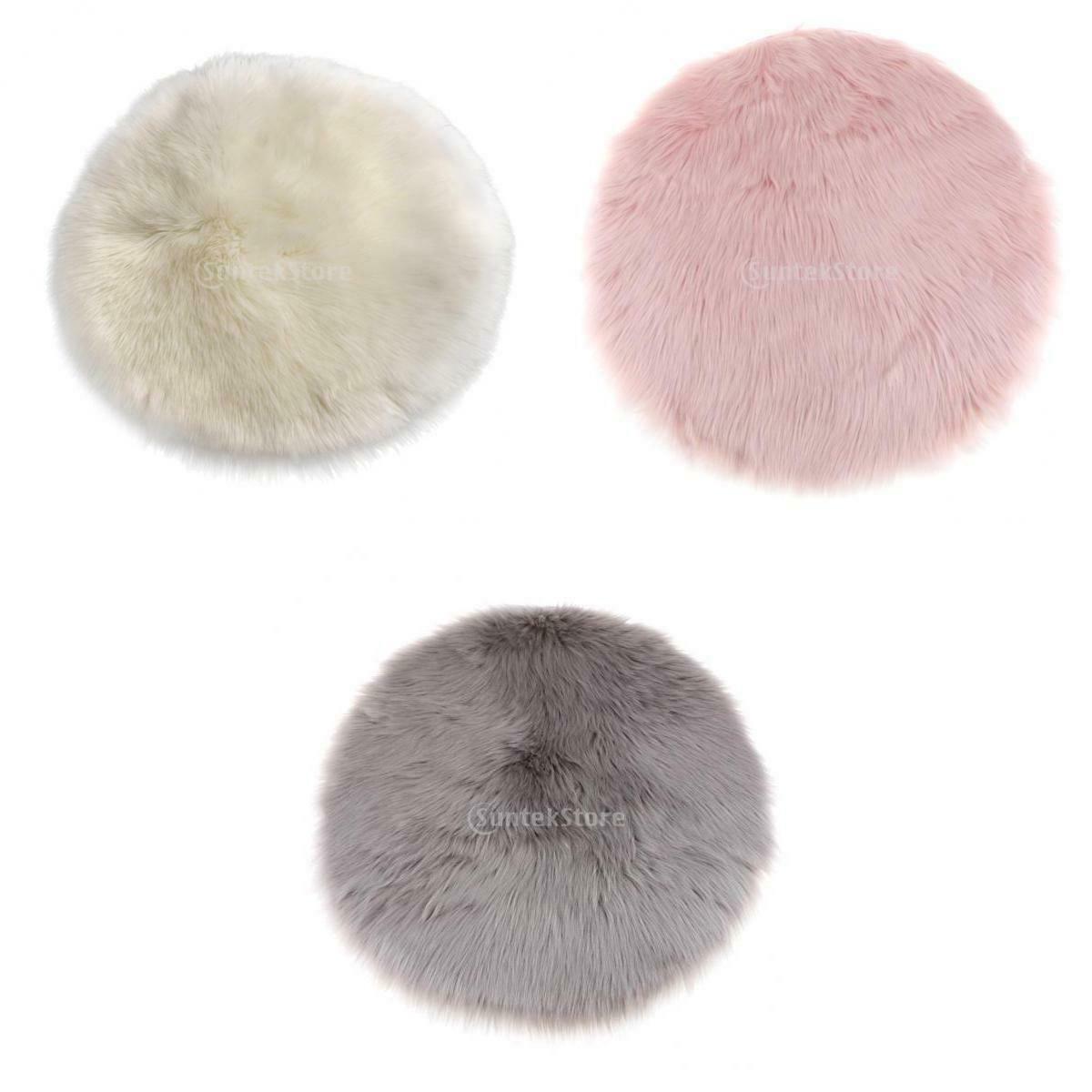 3Pieces Faux Sheepskin Sofa Cover Seat Pad Shaggy Area Rugs For Bedroom Floor