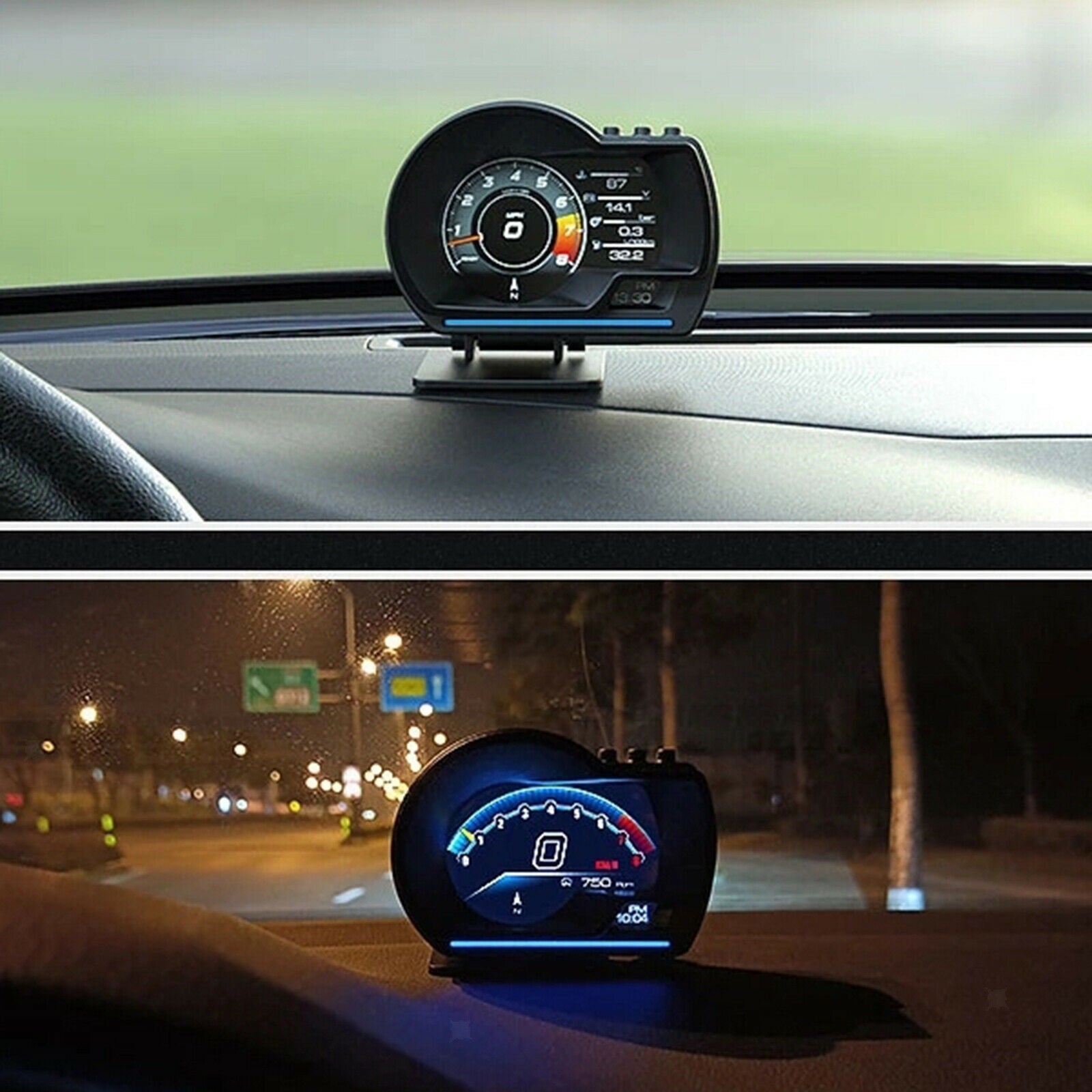P6 Universal Car Smart HUD Display Dashboard Windshield Speedometer Projector