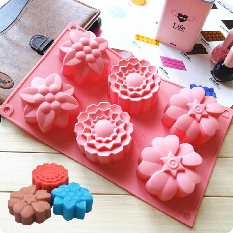 Silicone Flower Cake Mold Chocolate Baking Mold Pudding Jelly Mould Cake .l8