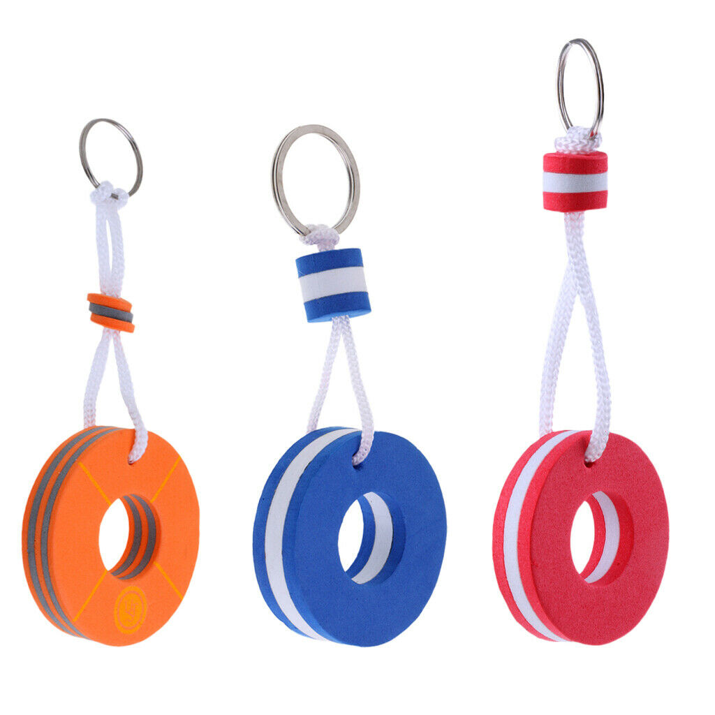 3x Funny Novelty Floating Keychain Yachting Sailing Fishing Key Ring Float