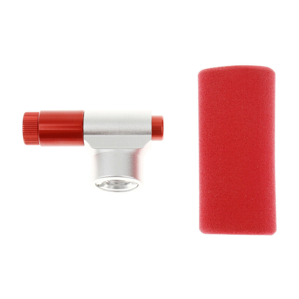 2PC Mini Aluminium CO2  Bike Tire Air Pump Tyre Inflator - Red