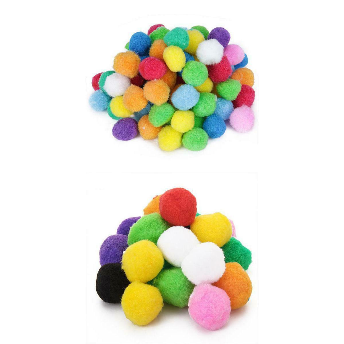 20x 4cm + 80x 2cm  Felt Pom Poms Ball Craft DIY Snow