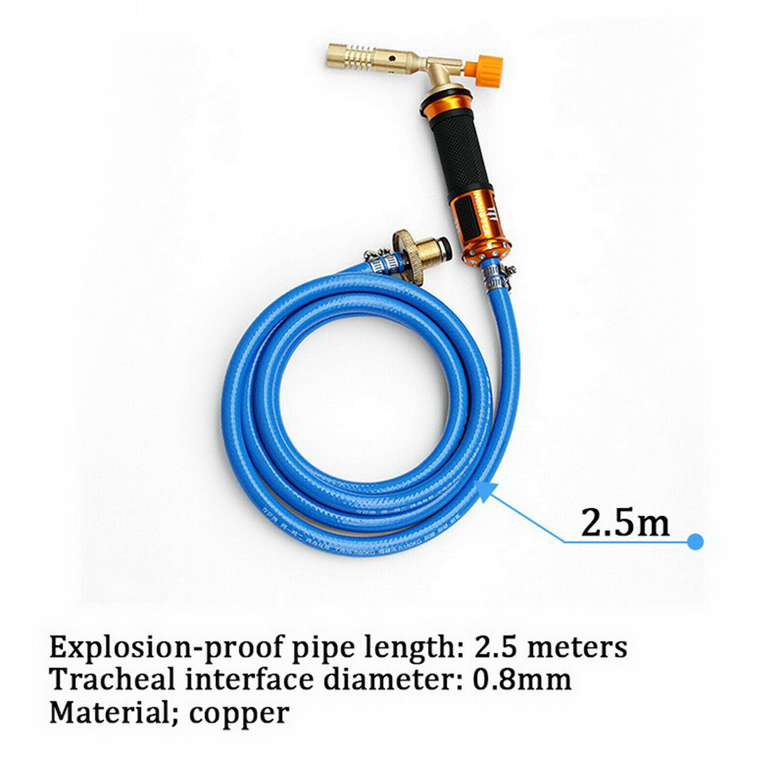 Liquefied Gas Welding Torch 2.5M Hose Brazing Heating Weld Soldering Gun