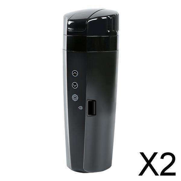 2X Auto Auto Smart Travel Electric Shelf Heater Heated Coffee Mug Cup And