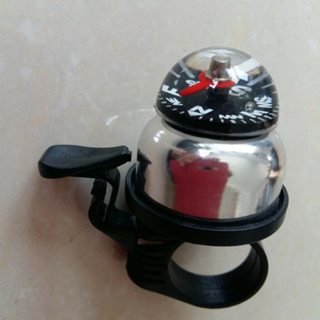 Bicycle Ring Bell Loud 32mm Kids's Bike Tricycle Horn Bikes Bells w/ Compass