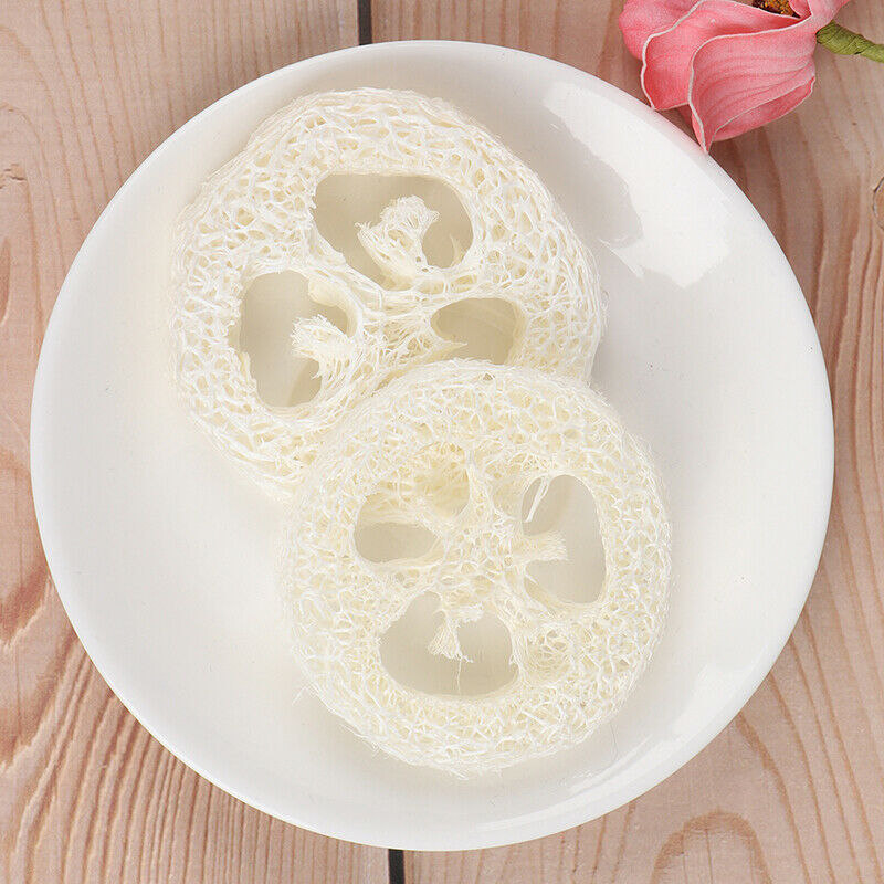 2Pcs Natural Loofah Soap Holder Dish Bathroom Storage Support Plate Stand HO.DD
