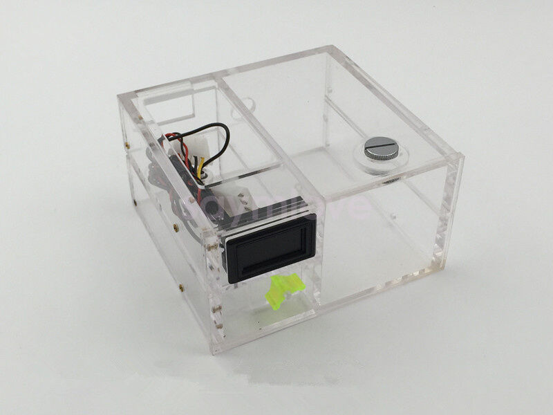 Dual CD Rom Bay Acrylic Water Tank Reservoir With Thermometer Flowmeter G1/4