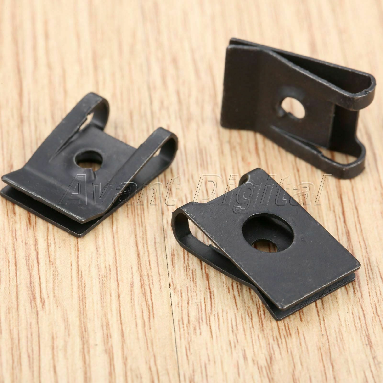 20Pcs Auto Fender Bumper Trim Clips Retaining Fasteners 21x14mm Metal Universal