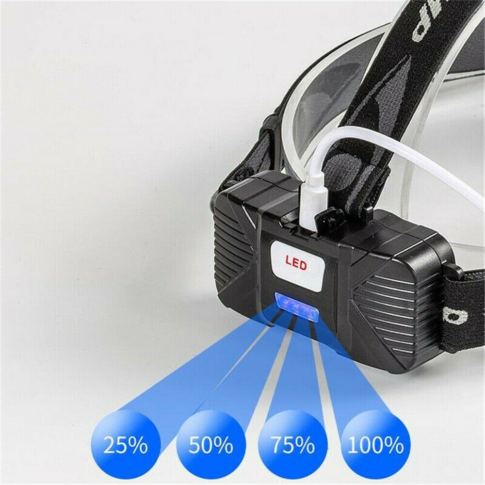 80000LM COB LED Headlamp Headlight Torch USB Rechargeable Flashlight Work-Lights